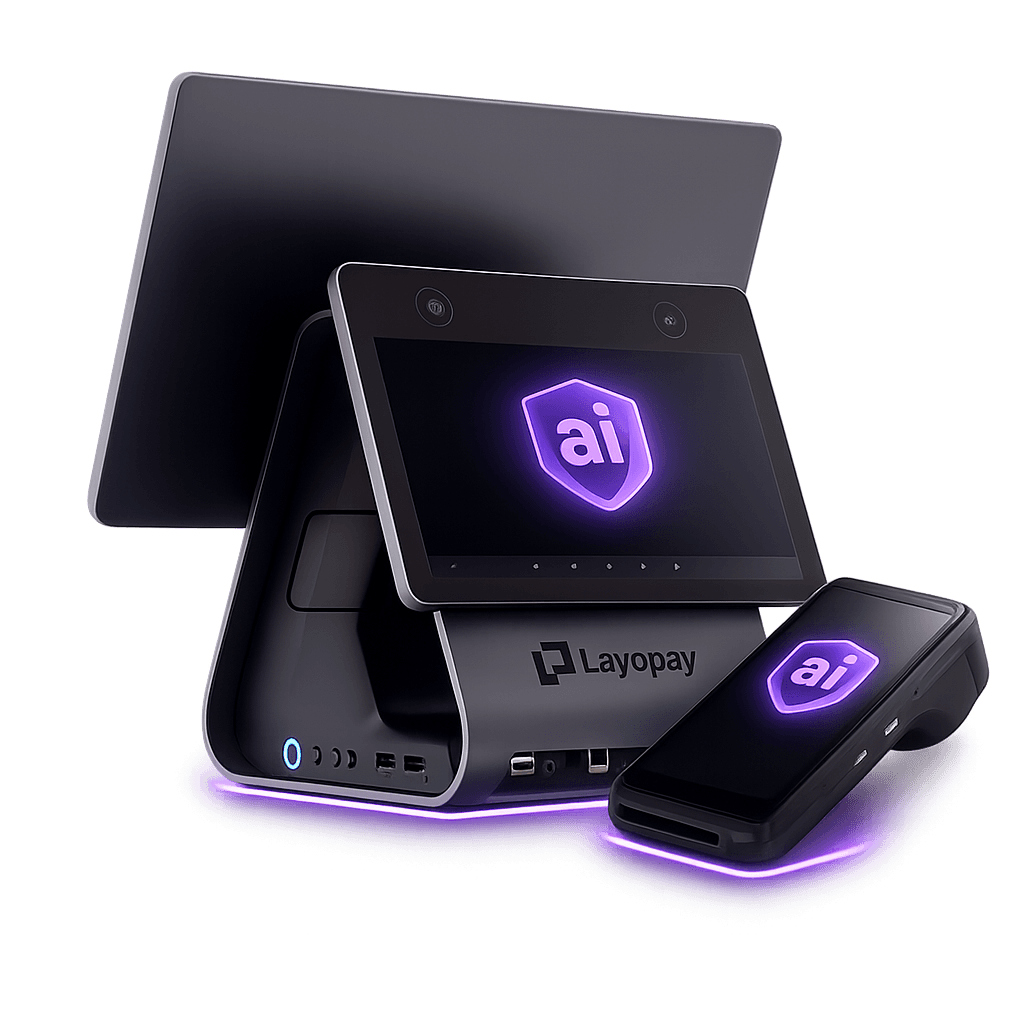 Layopay AI-Powered EPOS — countertop and handheld devices